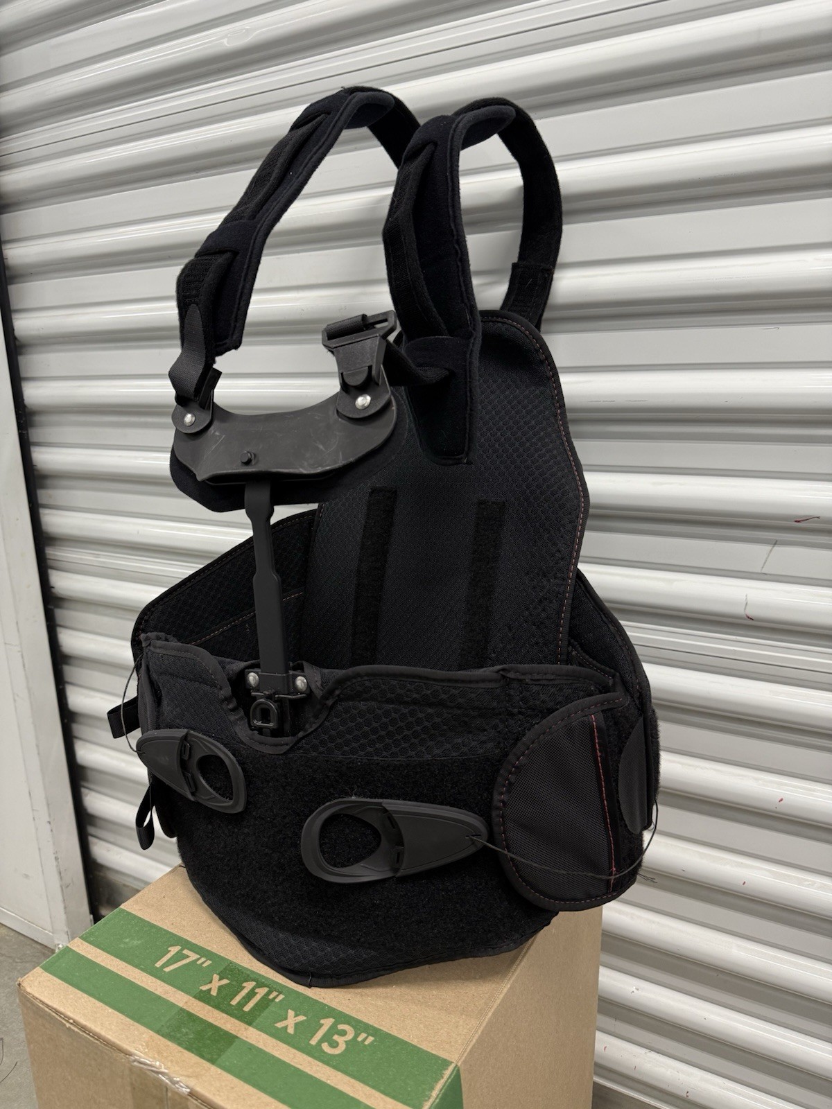 DonJoy Back Brace II TLSO Size Small Black with Shoulder Straps Thoracic Aid