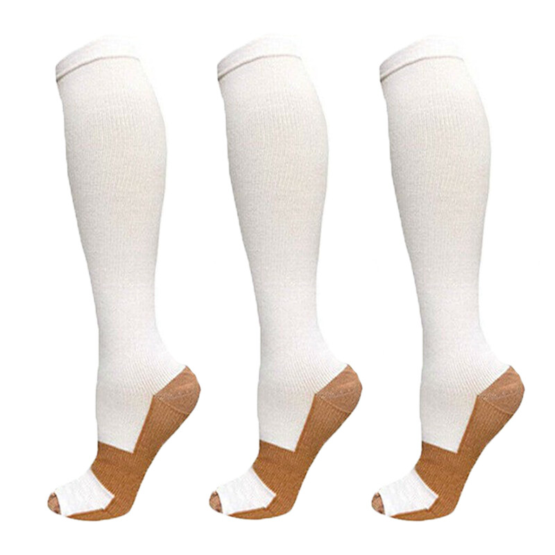 Super Soft Compression Socks Stockings 3 Pairs 20-30 mmhg Moderate Graduated US