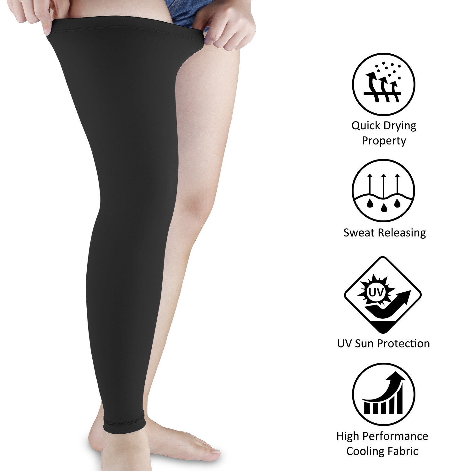 Compression Sleeve Socks Calf Support Leg Brace Thigh High Pain Relief Women Men