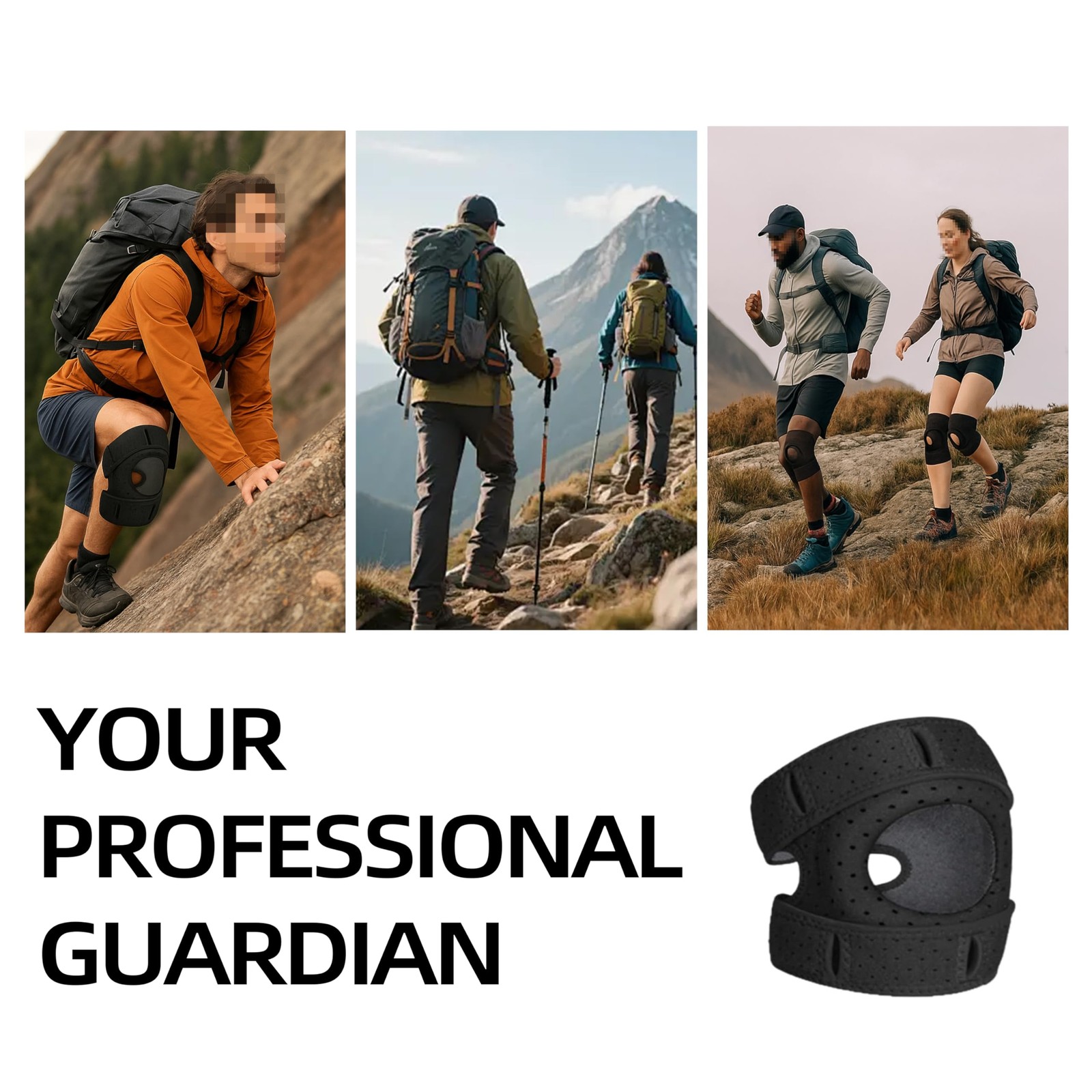 Outdoor Hiking Knee Brace (Unisex) – Gel Pad, Breathable Neoprene, Adjustable…