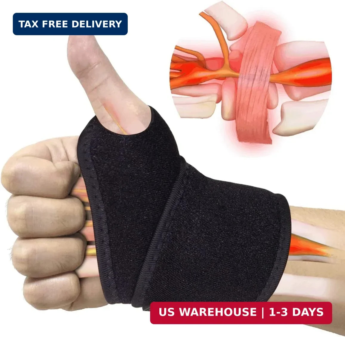 MCD Carpal Tunnel Wrist Brace Lightweight Wrist Support Brace Wrist Wraps for Pa