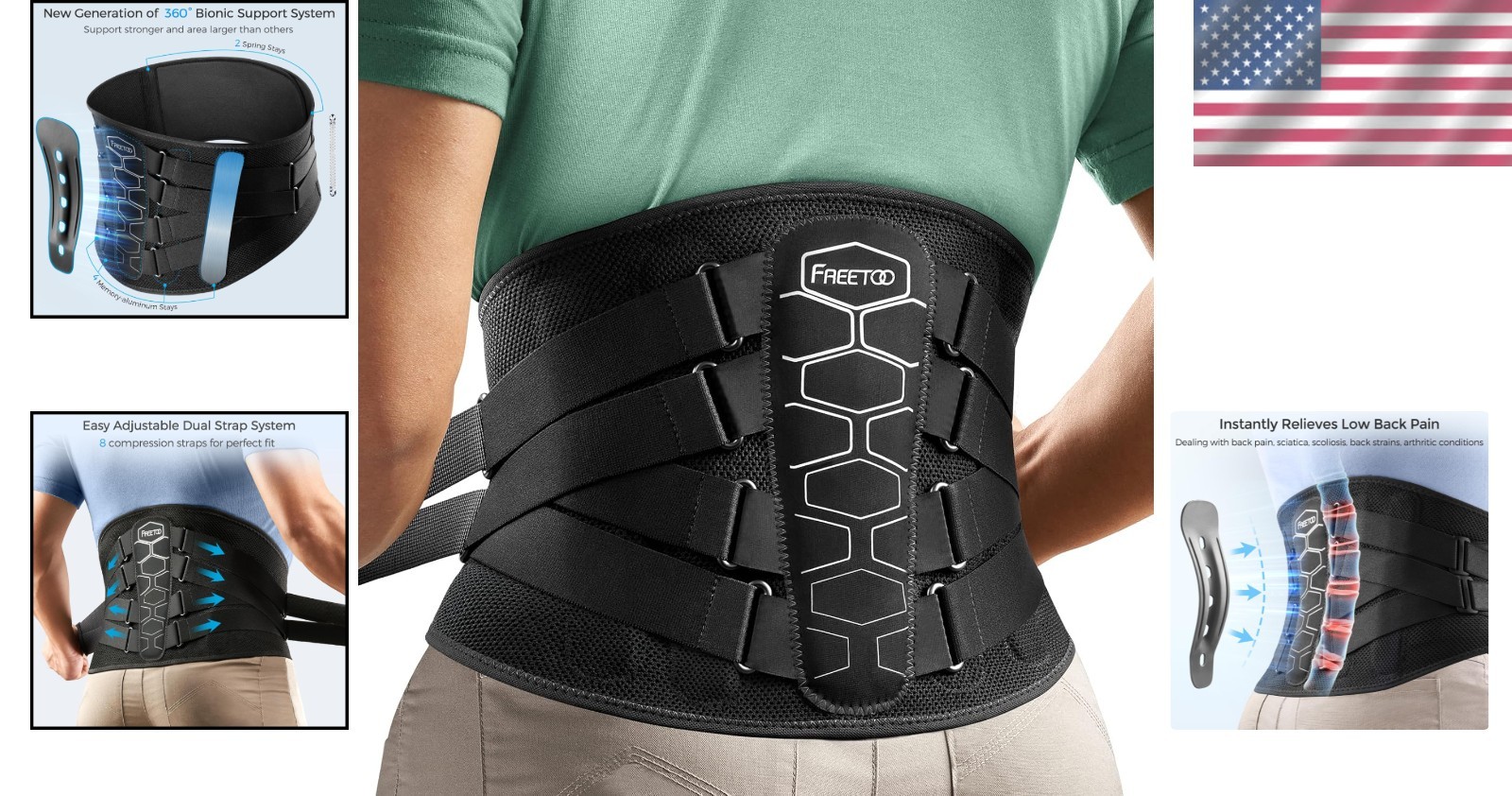 Adjustable Back Support Belt for Herniated Disc
