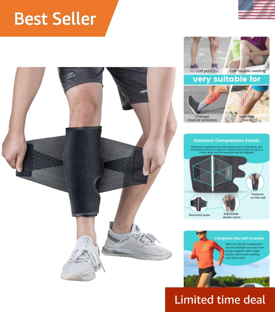 Comfort Calf Brace with Reflective Strips – Shin Splints Relief – 2 Pcs