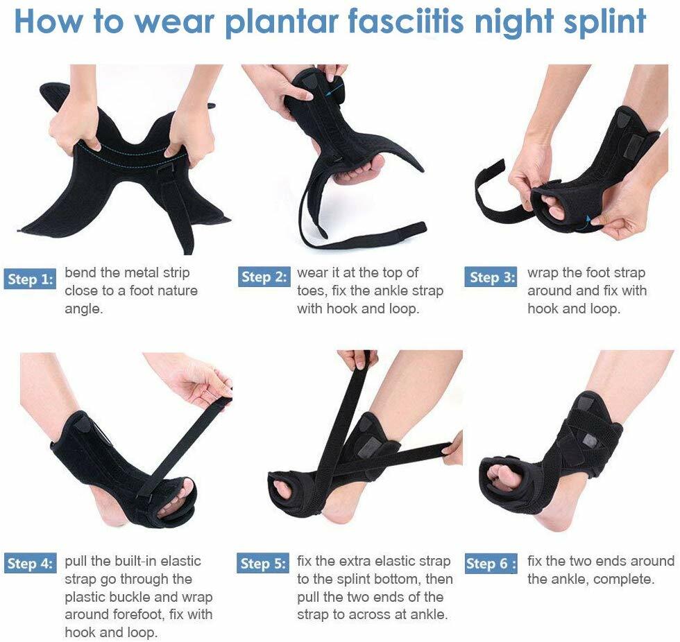 Plantar Fasciitis Night Splint Therapy Posterior Foot Drop Instep Injury Orthoti