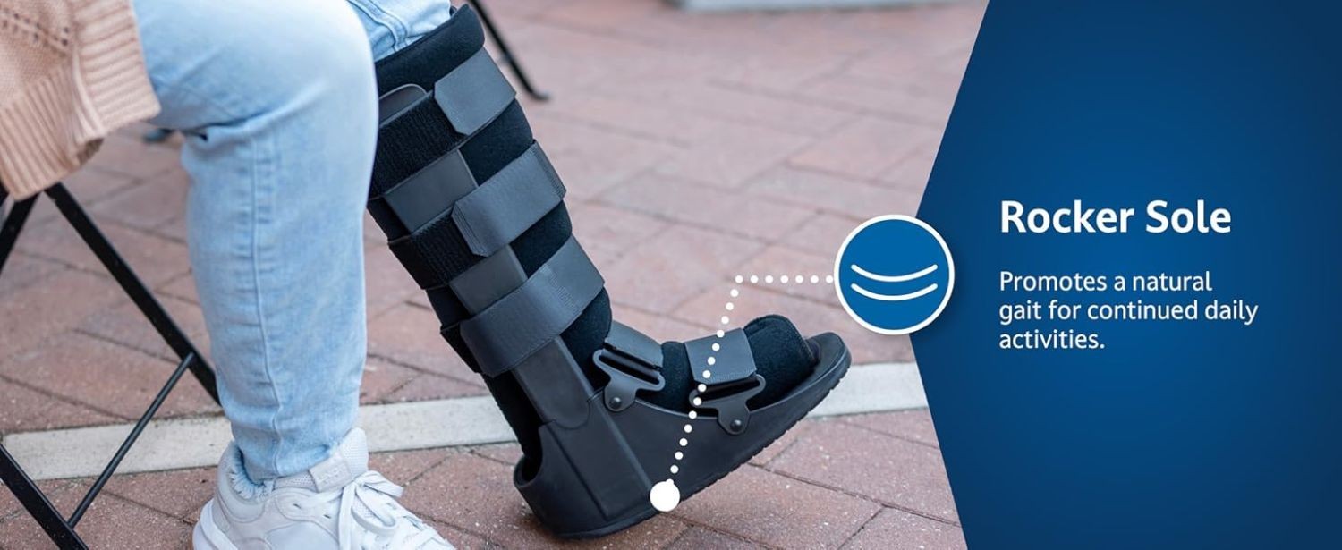 United Ortho USA 14007 Cam Walker Foot Leg Fracture Boot Black Large