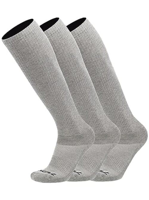 Over the Calf Work Socks for Men and Women 9-11 10-13 13-15 Medium 3 Pairs Grey