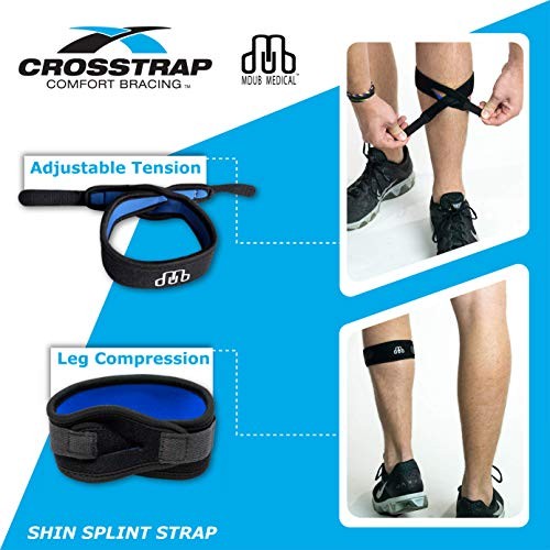 Calf & Shin Supports, Shin Splint Brace | Adjustable Neoprene Large (1 Strap)