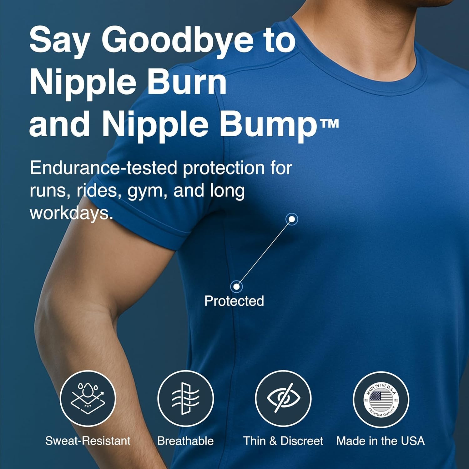 The Sports Nipple Covers – Patented & Proven – Chafing Prevention for Men an…