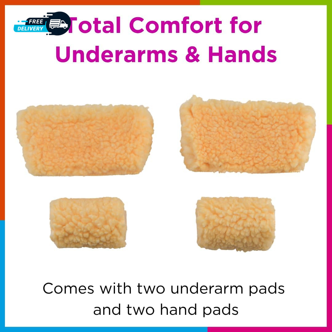Medical Products Sheepskin Fleece Crutch Pads Universal Fit Padded Cushion