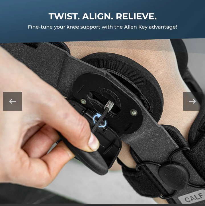 Z1 ONE K4 OsteoAlign Hinged Knee Brace Adjustable Anti-Slip Silicone Neoprene