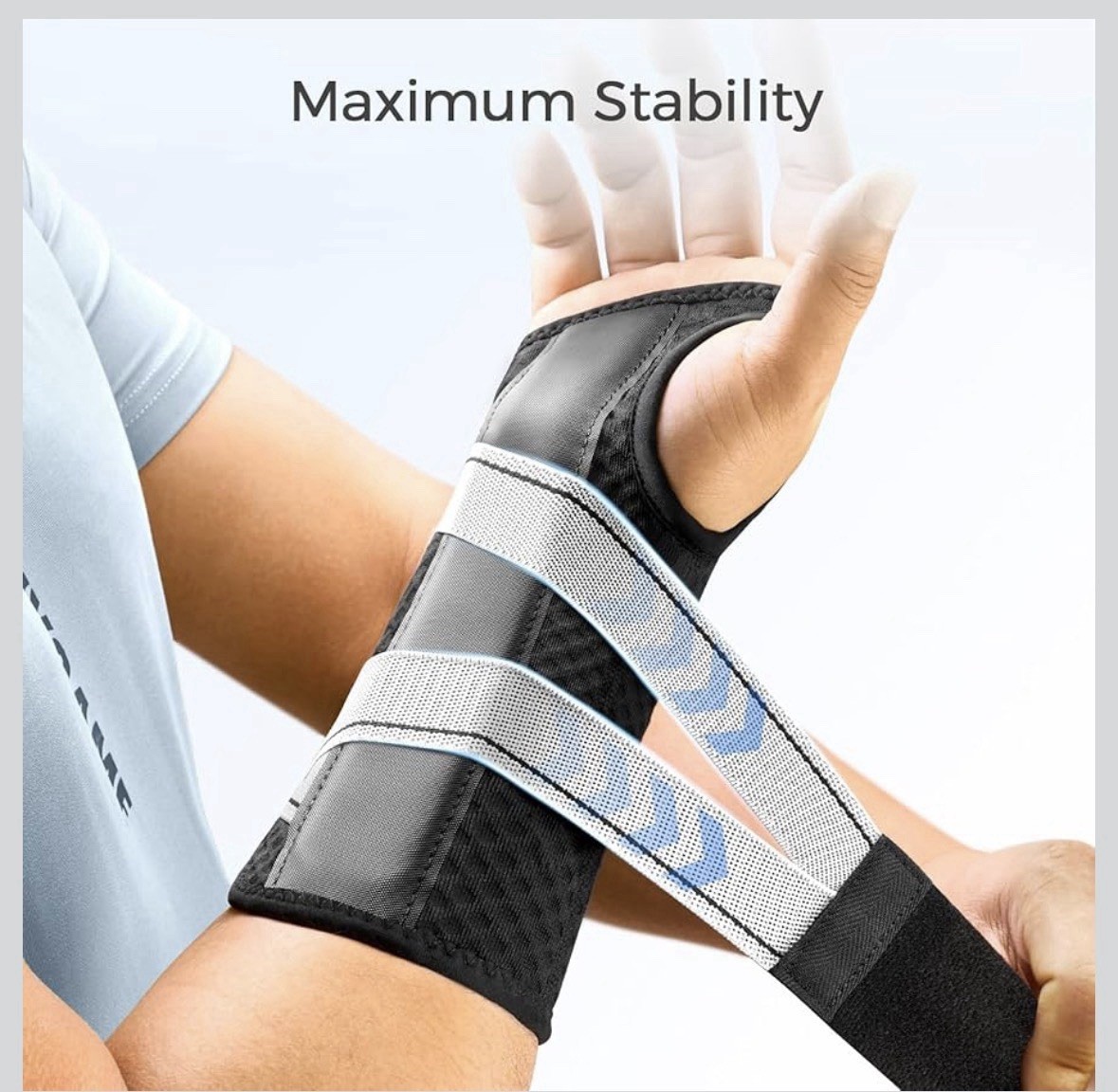 FREETOO Carpal Tunnel Wrist Brace Night Support Fit Right Hand for Work, Pain