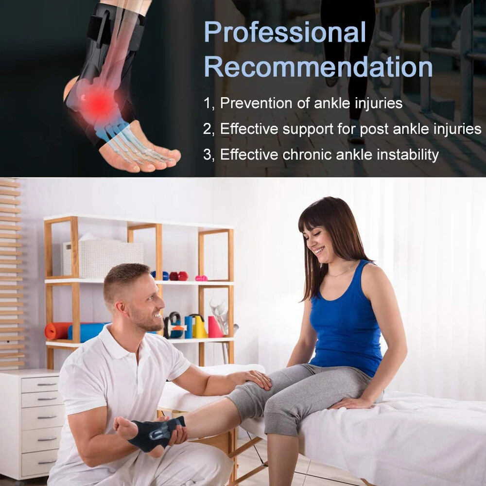 Medical Ankle Brace Support Compression Splint Stabilizer Pain Relief Foot Strap
