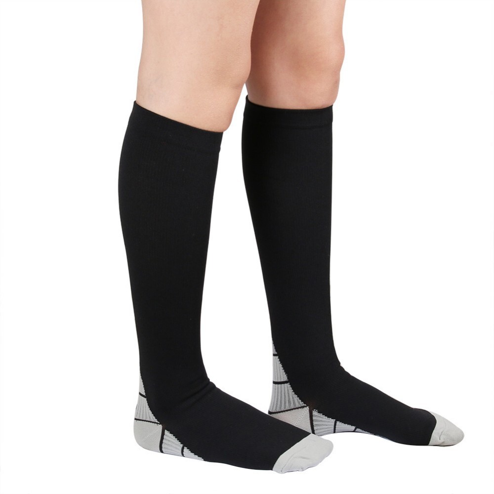 3Pairs Women Men Compression Socks Stockings Knee High S/M-L/XL Medical Support