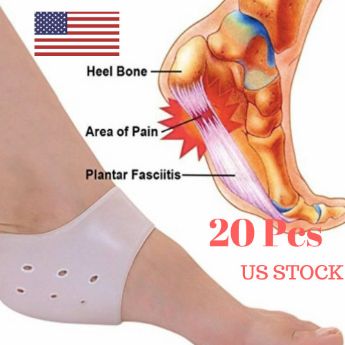 Protective Silicone PLANTAR FASCIITIS Heel Spur Ankle Gel Support Pain Relief