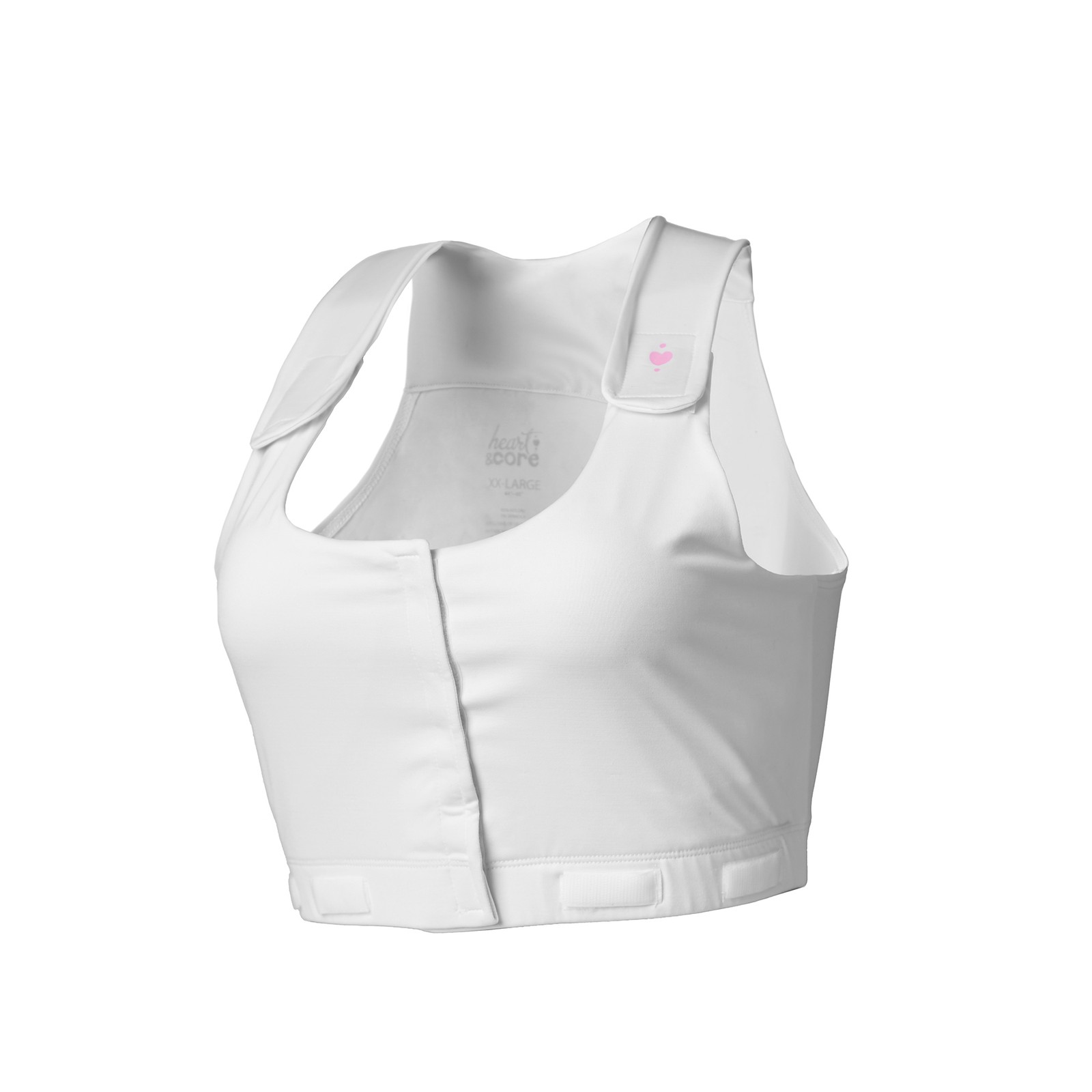 heart&core Larissa Bra Post-Surgery Bra Drainage Bulb and Storage White Small