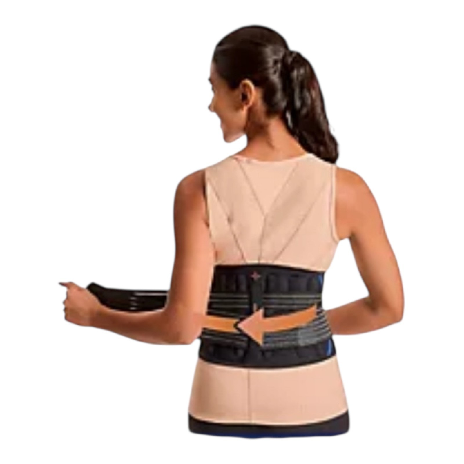 TOMMIE COPPER Low Profile Adjustable Compression Back Brace Infrared Technology