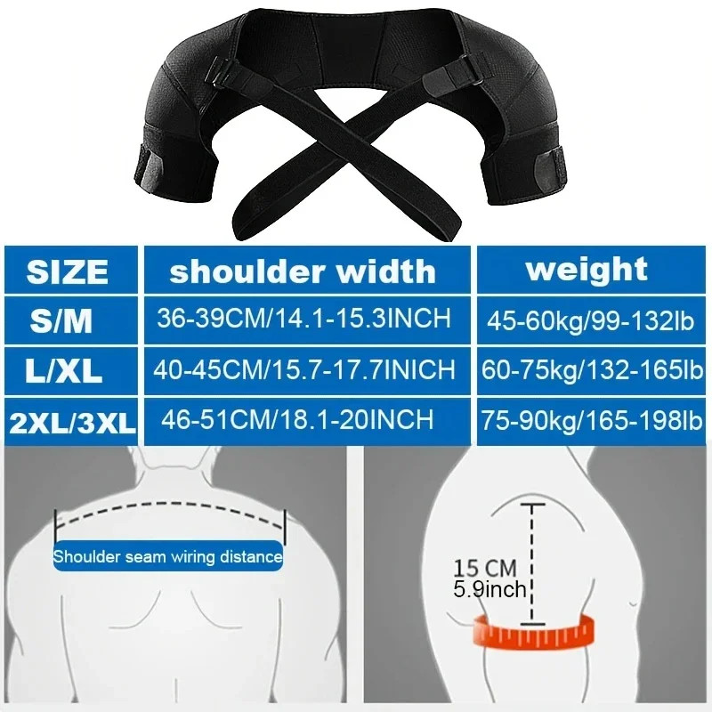 Adjustable Cross Shoulder Support Straps Polyester Fiber Hand Wash Only for Back