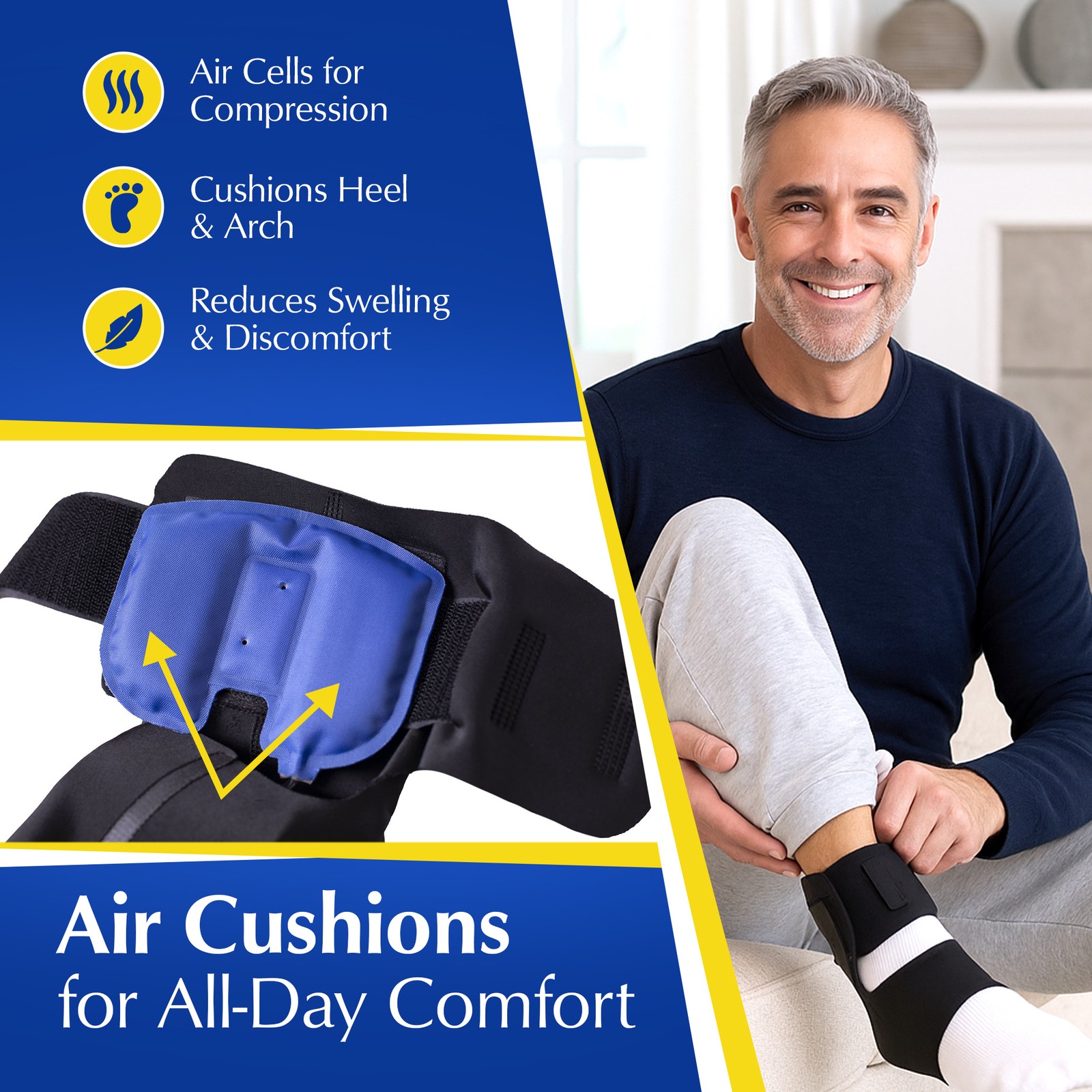 Lightweight Adjustable Air Wrap for Plantar Fasciitis – Medical Grade PDAC L1902
