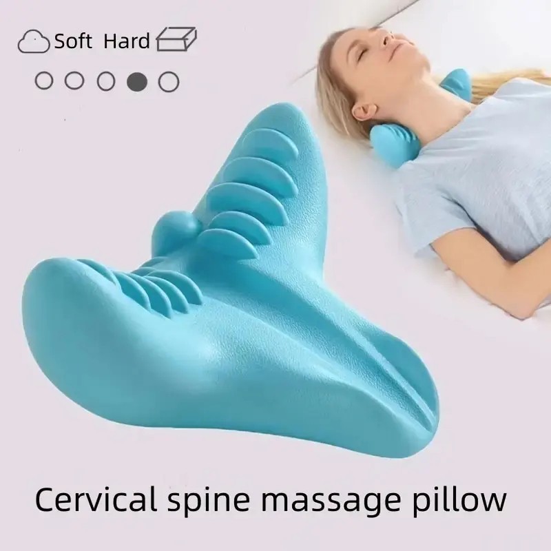 Cervical Neck Pillow stretcher Traction Device Brace Support Pain Relief Massage
