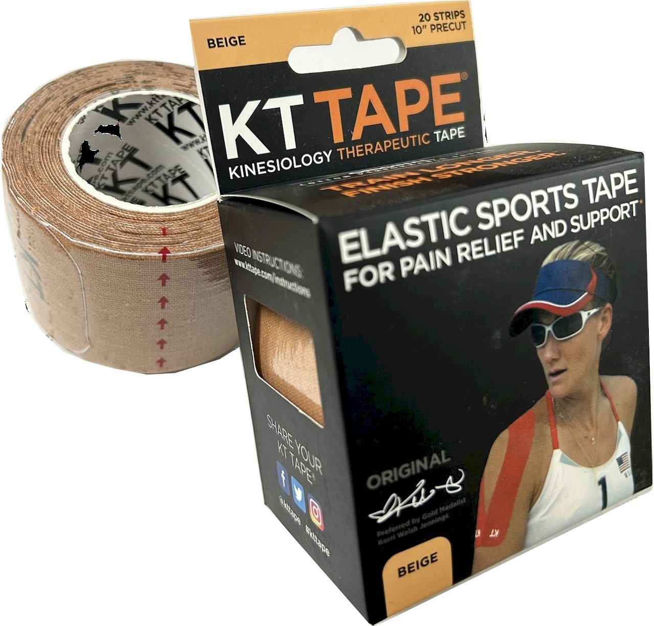 Kinesiology Therapeutic KT Tape Elastic Sports Tape 14 Count – Beige WA56029