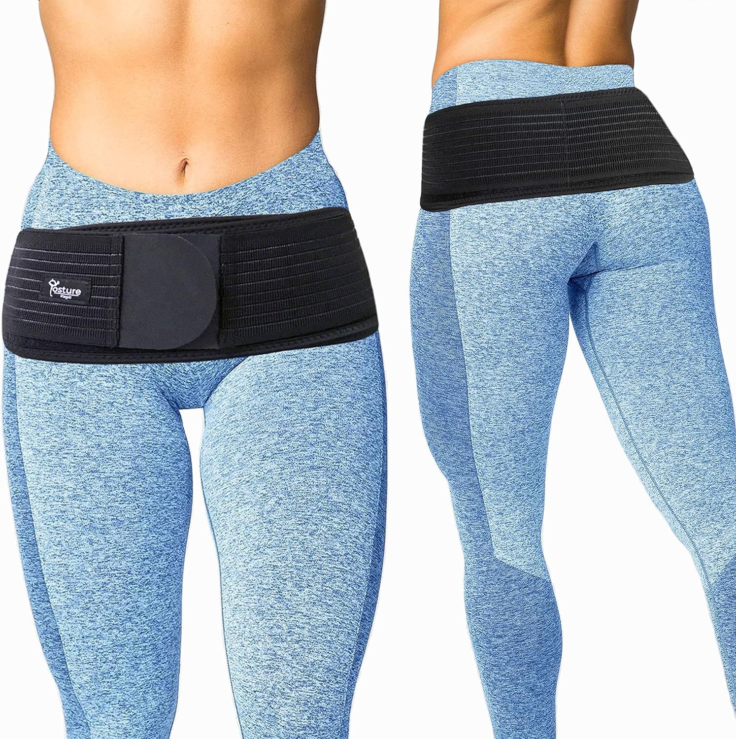Adjustable SI Joint Support Belt for Men & Women – Relieves Sciatica Pain 30-45”