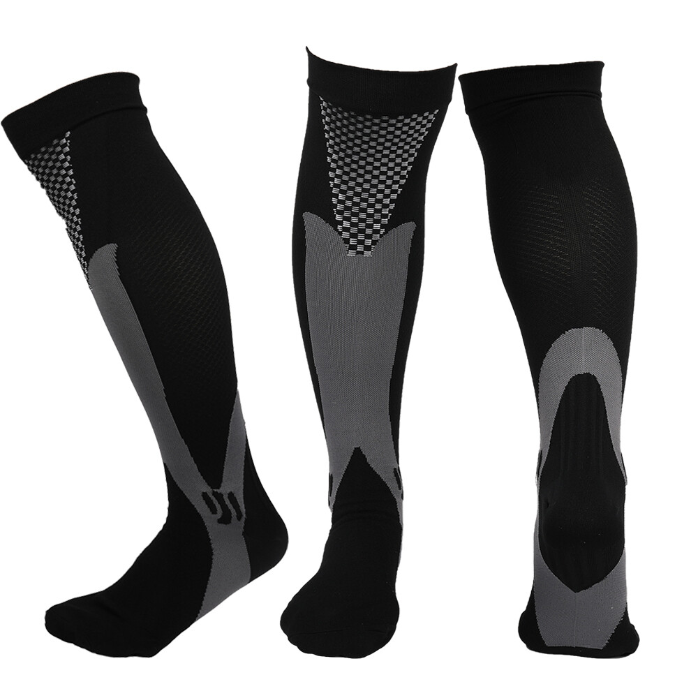 Sport Compression Socks Stockings Knee High Womens Mens Medical 20-30 mmHG Gym