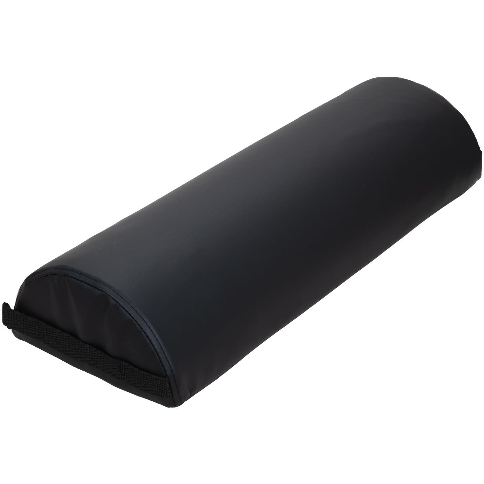 ForPro Premium Jumbo Half-Round Bolster Pillow 9” W x 4.5″ H x 26” L, Black