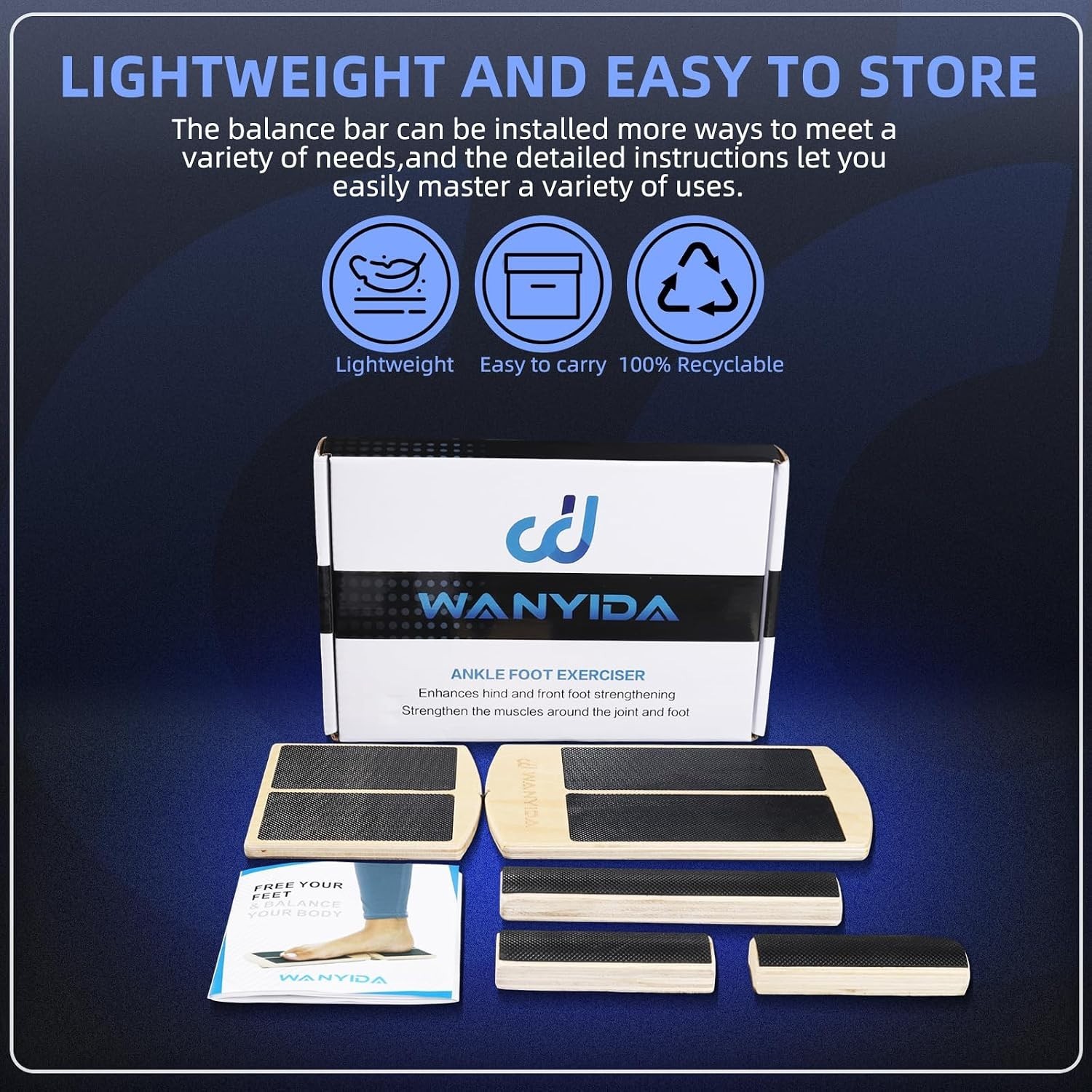 Physical Therapist Approved Balance Board for Enhanced Foot Mobility & Strength