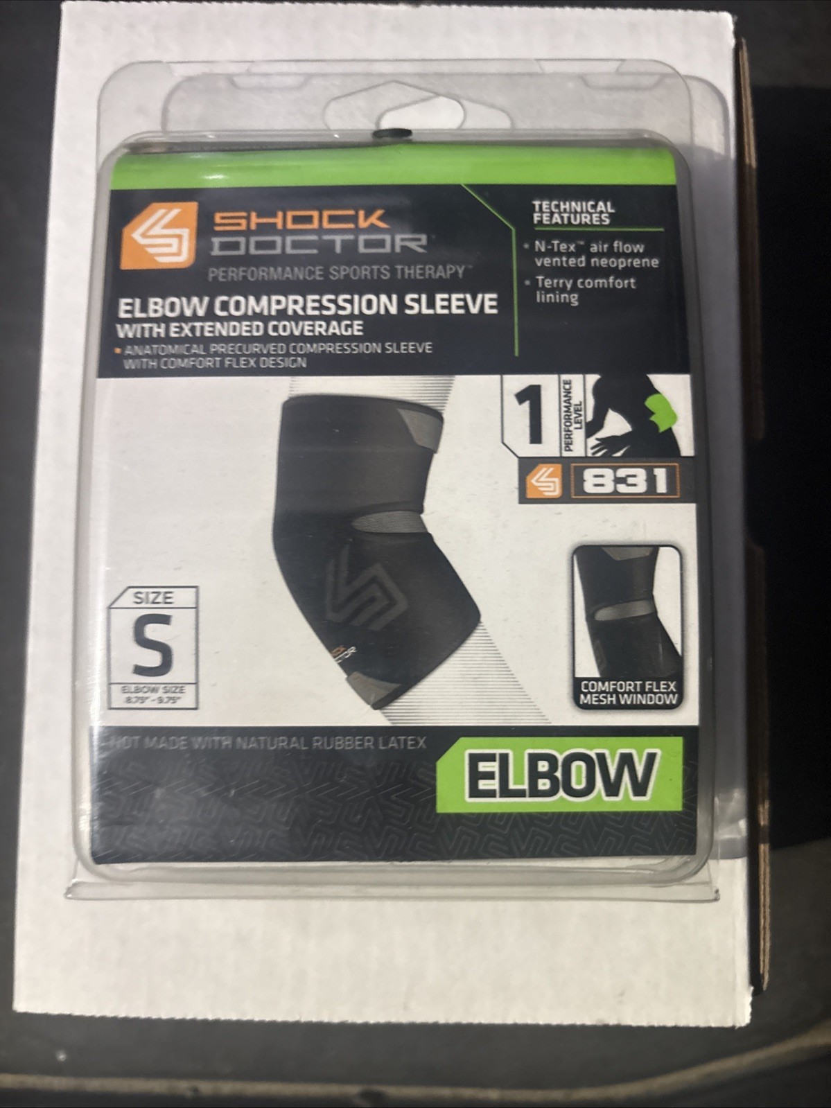 Shock Doctor Elbow Compression Sleeve W/ Compact Coverage (1 Per Package!) #829