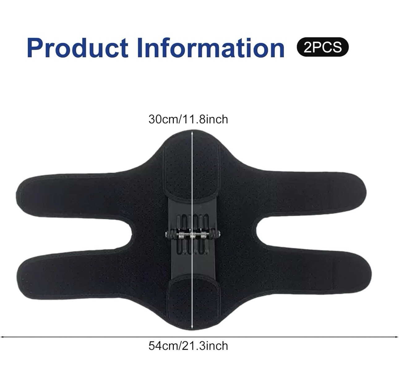 2 Pack Knee Brace Spring Loaded Stabilizer Black