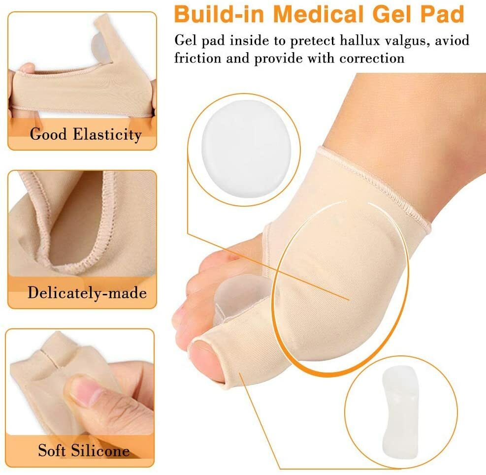 Toe Separator Hallux Valgus Bunion Corrector Orthotics Feet Pain Relief Sleeve