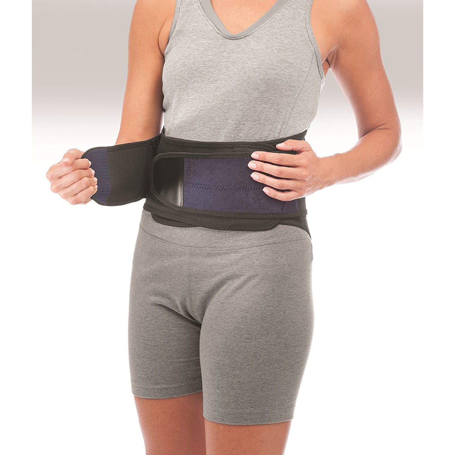 Mueller Lumbar Back Brace with Removable Pad: Extended Plus Size (Black)