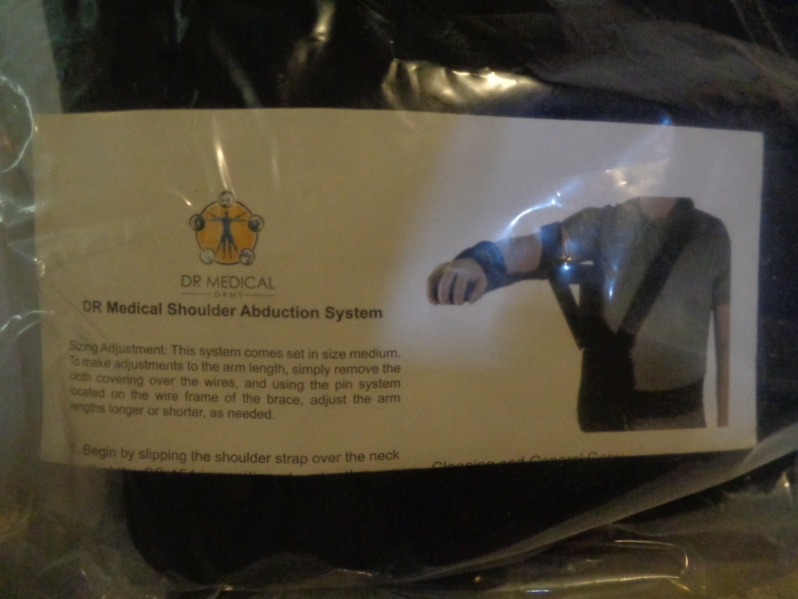 Dr Medical Shoulder Abduction System SS-154 Universal Brace – Black – New