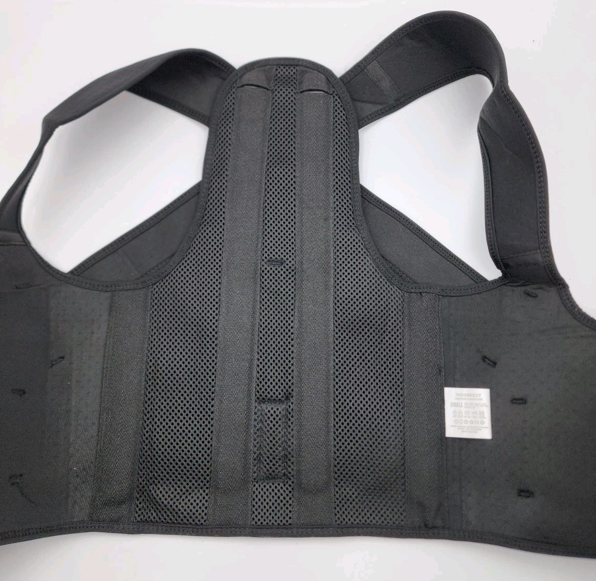 Vicorrect Unisex Small Black Adjustable Posture Corrector And Back Brace Belt