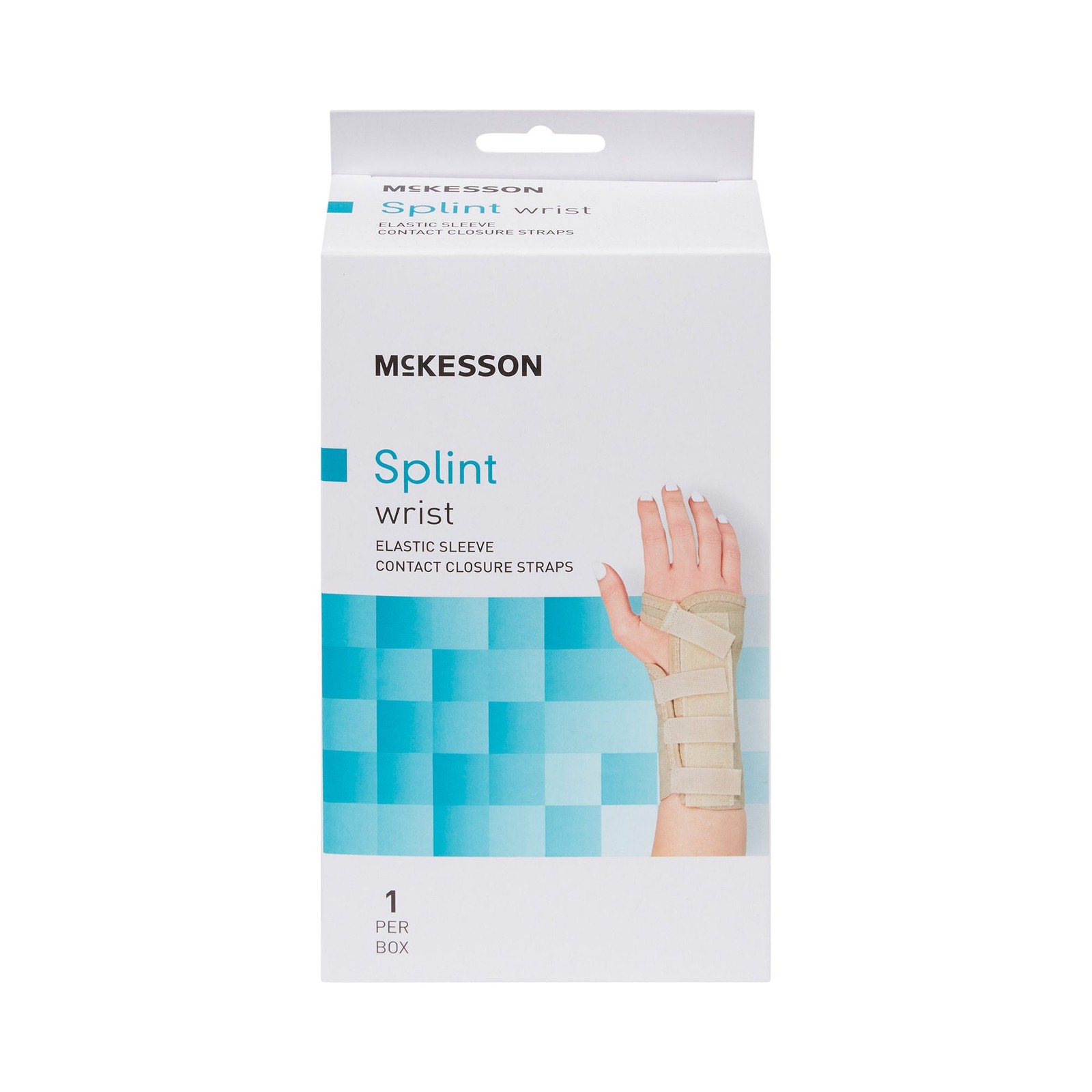 McKesson Hook and Loop Wrist Brace for Left Hand 155-79-87083