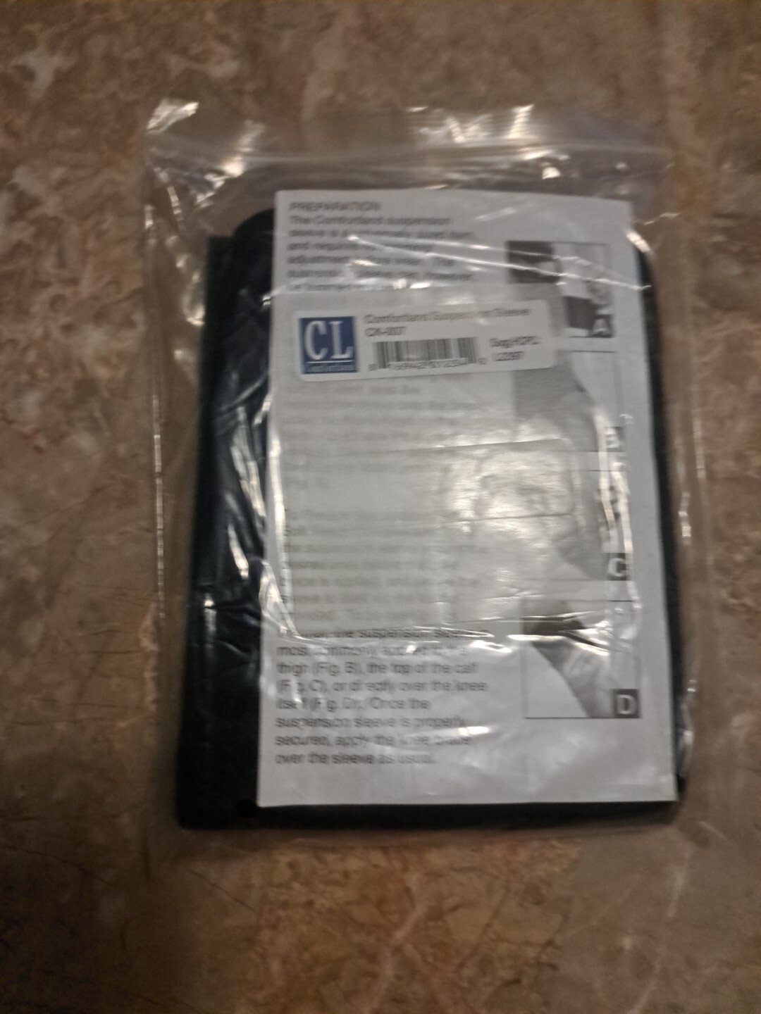 Comfortland CK-007 Suspension Sleeve Wrap for Knee Size Universal Black New