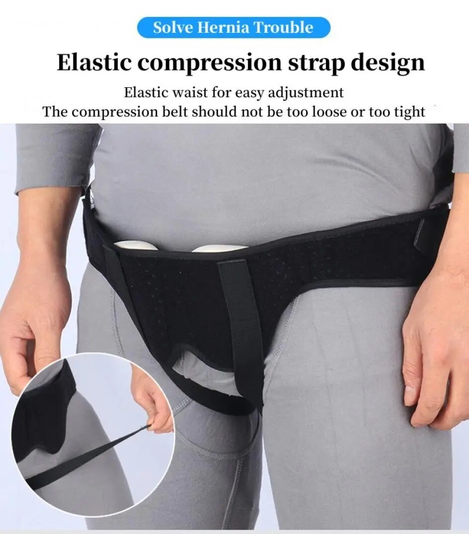 Adjustable Hernia Belt Men Inguinal Groin Support Inflatable Compression Pad New