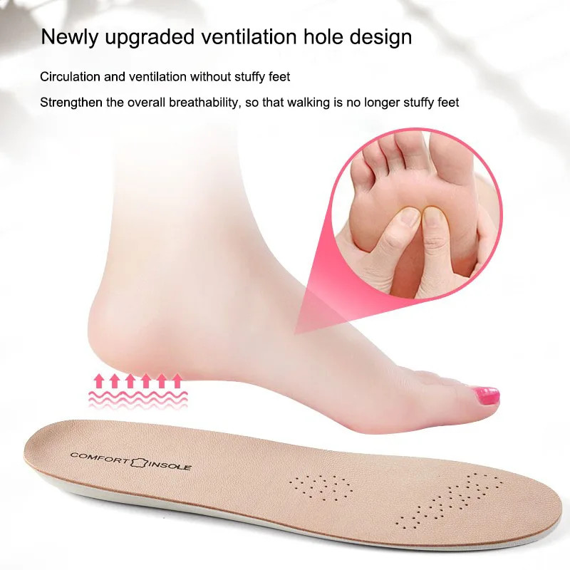 Leather Latex Sports Insole Cowhide Insoles for Shoes Arch Support Shoe Pads Sho