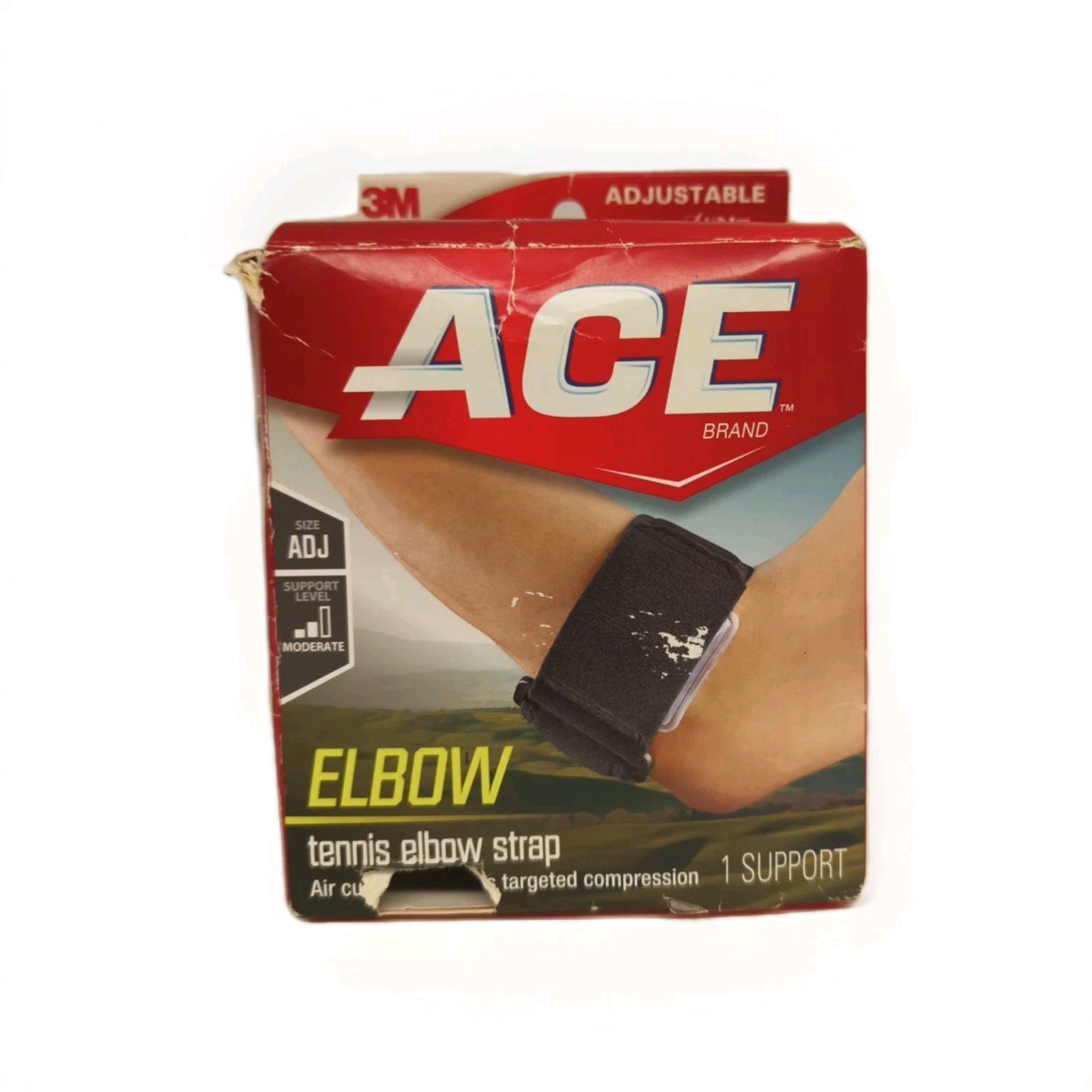 ACE Tennis Elbow Support Black One Size For injuries tennis or golfer’s elbow