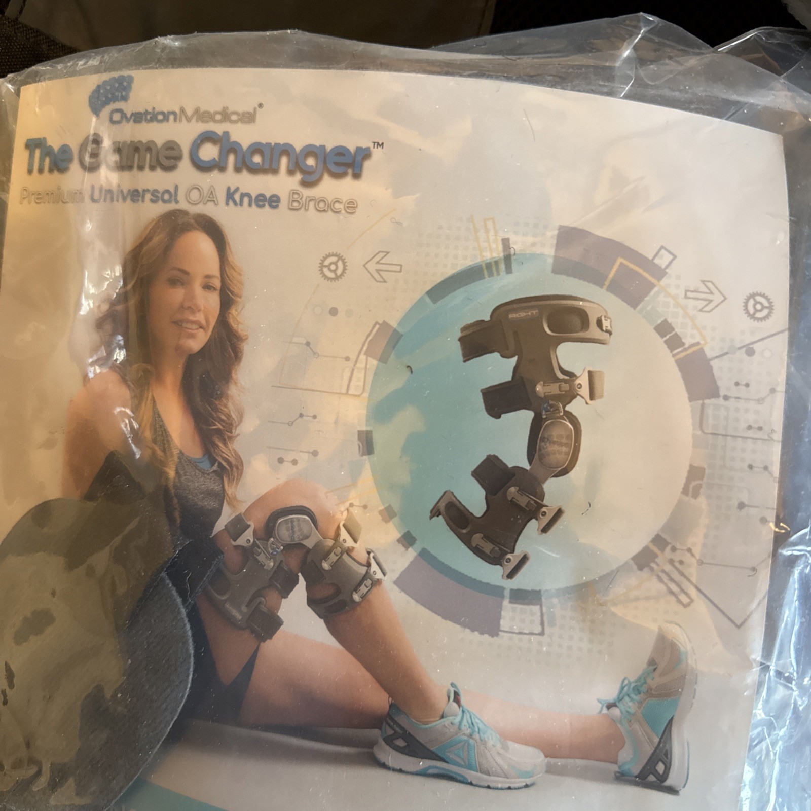 Ovation Medical Knee Brace Left Post Op Flexion 4-strap