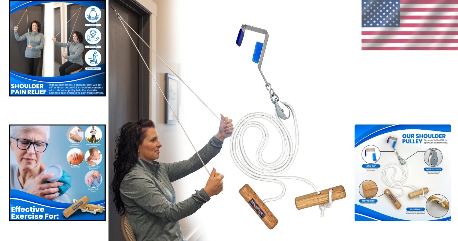Rehabilitation Aid: Econo Ranger Shoulder Pulley – Non-slip with Durable Design
