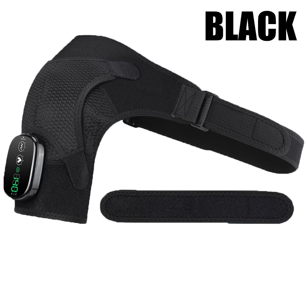 Cordless Heated Shoulder Brace with Vibration, Shoulder Massager for Men & Women