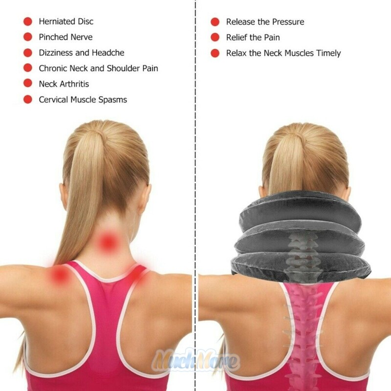 2024 Air Inflatable Pillow Cervical Neck Head Pain Traction Support Brace Device