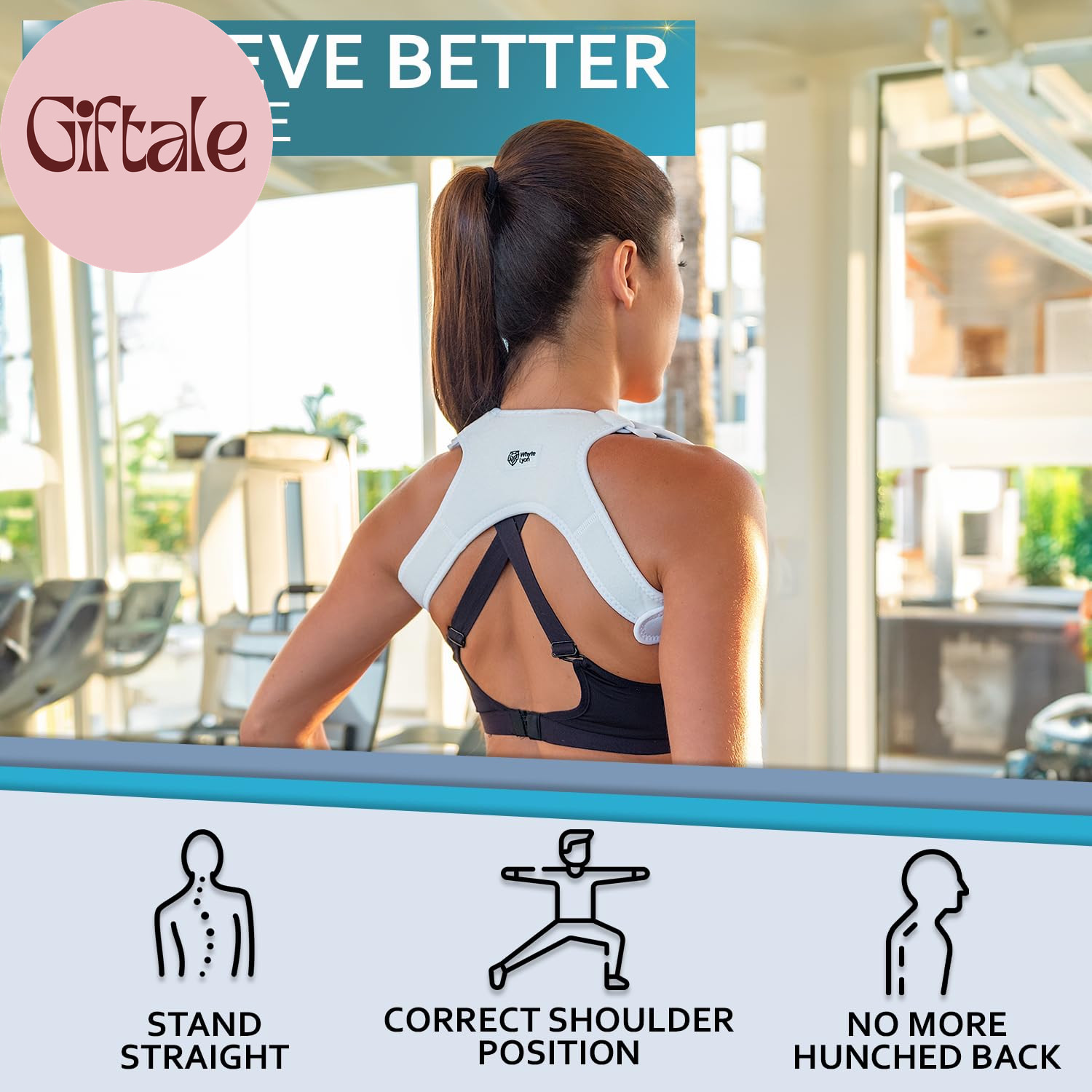 Upper Back Posture and Neck Hump Corrector – for Women and Men – Support Brace a