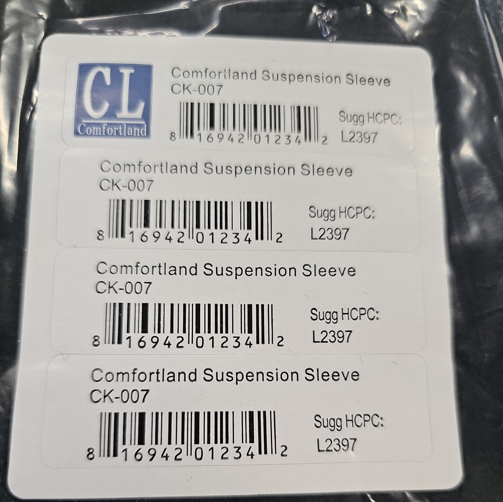 2 Comfortland CK-007 Suspension Sleeve Knee Brace Wrap Support