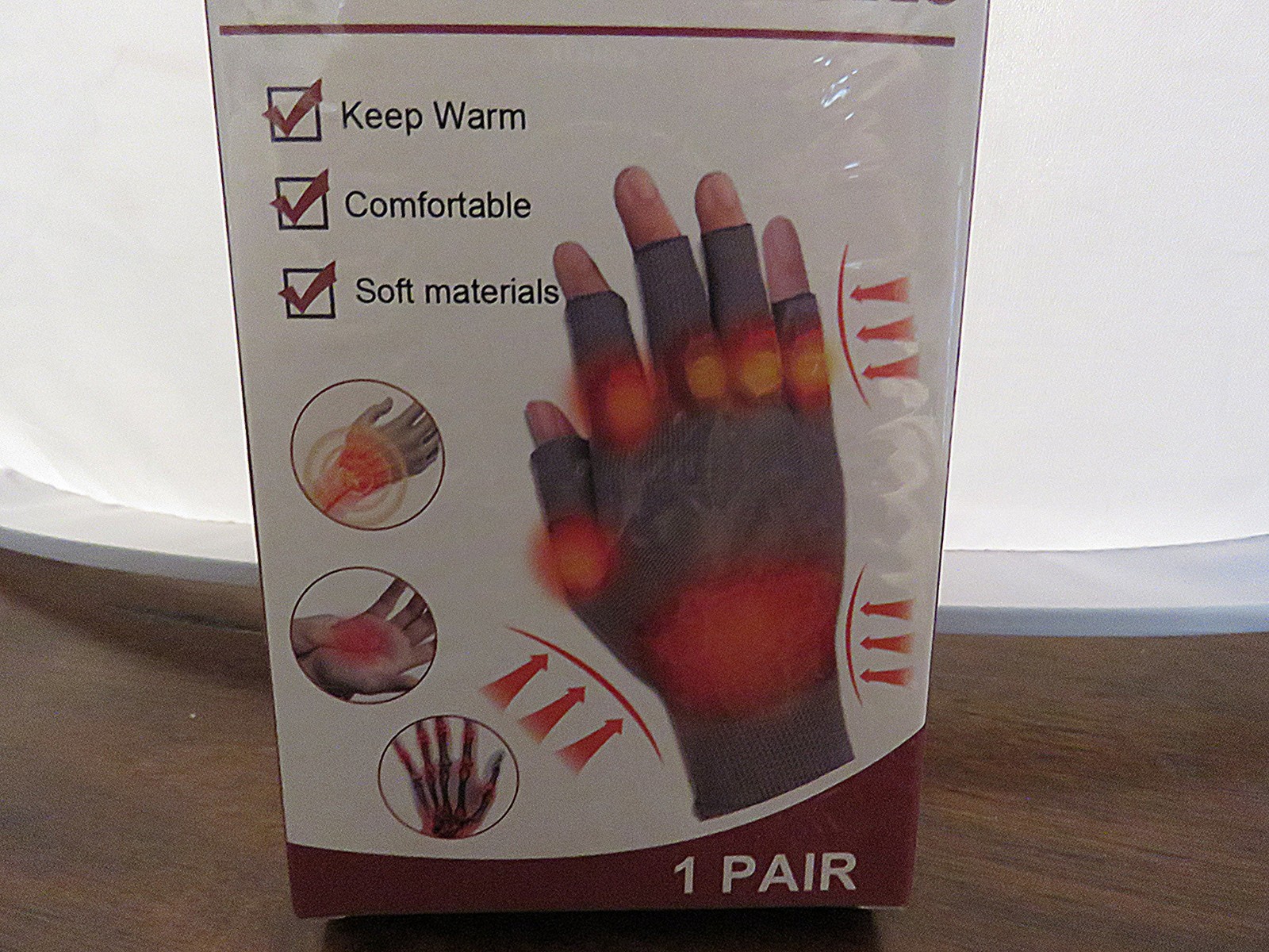 Houkea Pair of Nylon Compression Gloves – Plastic wrap slit at top, not opened