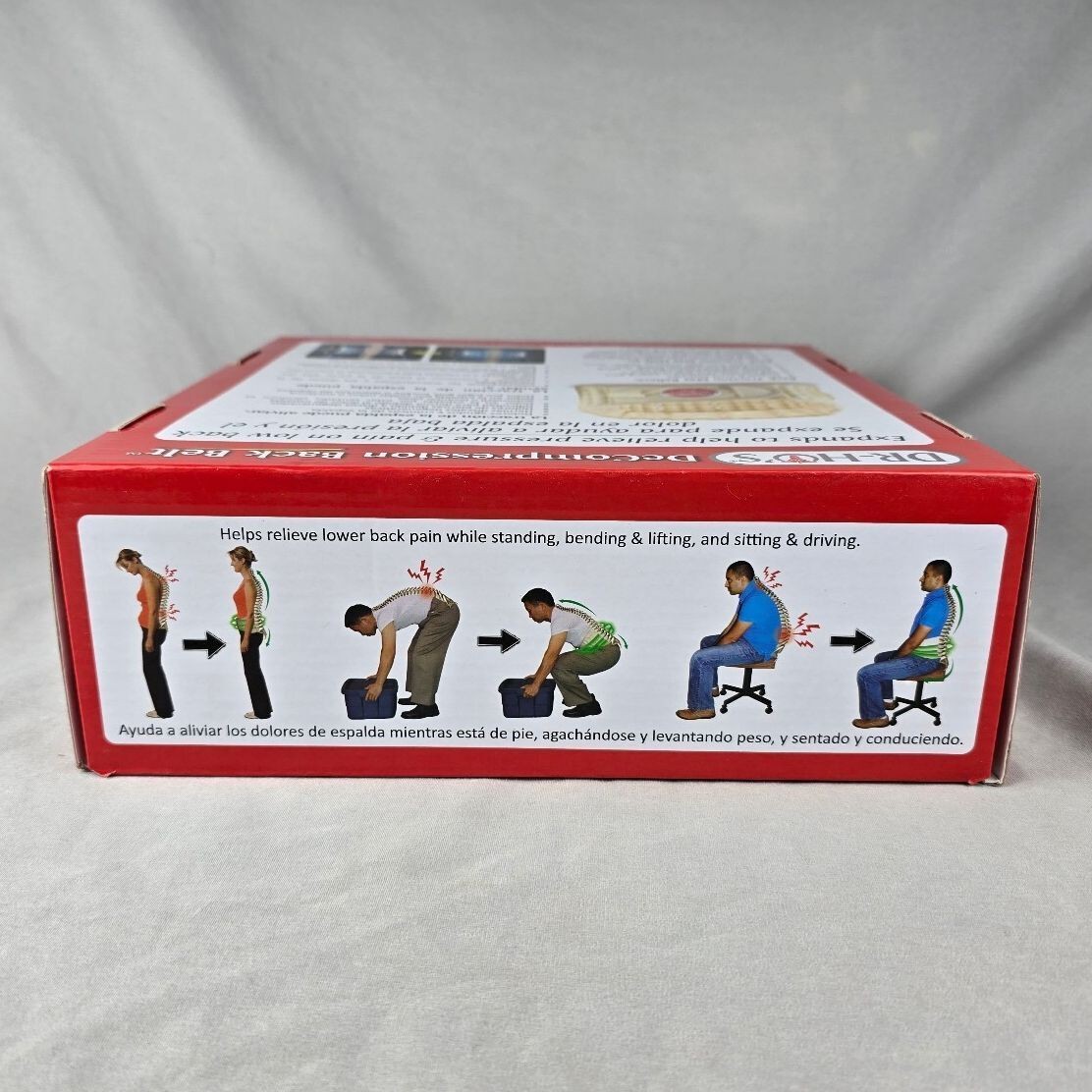 Dr-Ho’s 2-in-1 DeCompression Back Belt Waist Size M 38-42 Relieve Pain Support