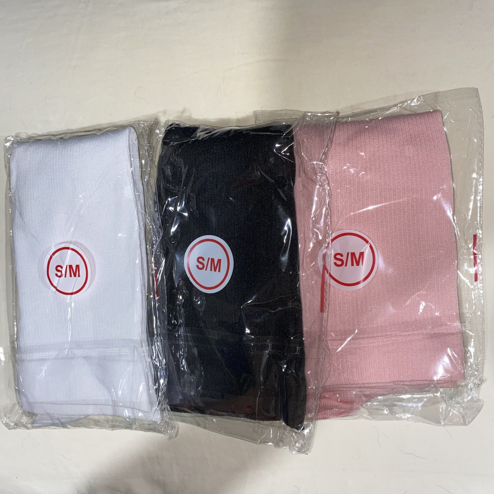 1-3Pair Women’s Compression Socks 15-20mmHg Knee High Size S/M White/Black/Pink