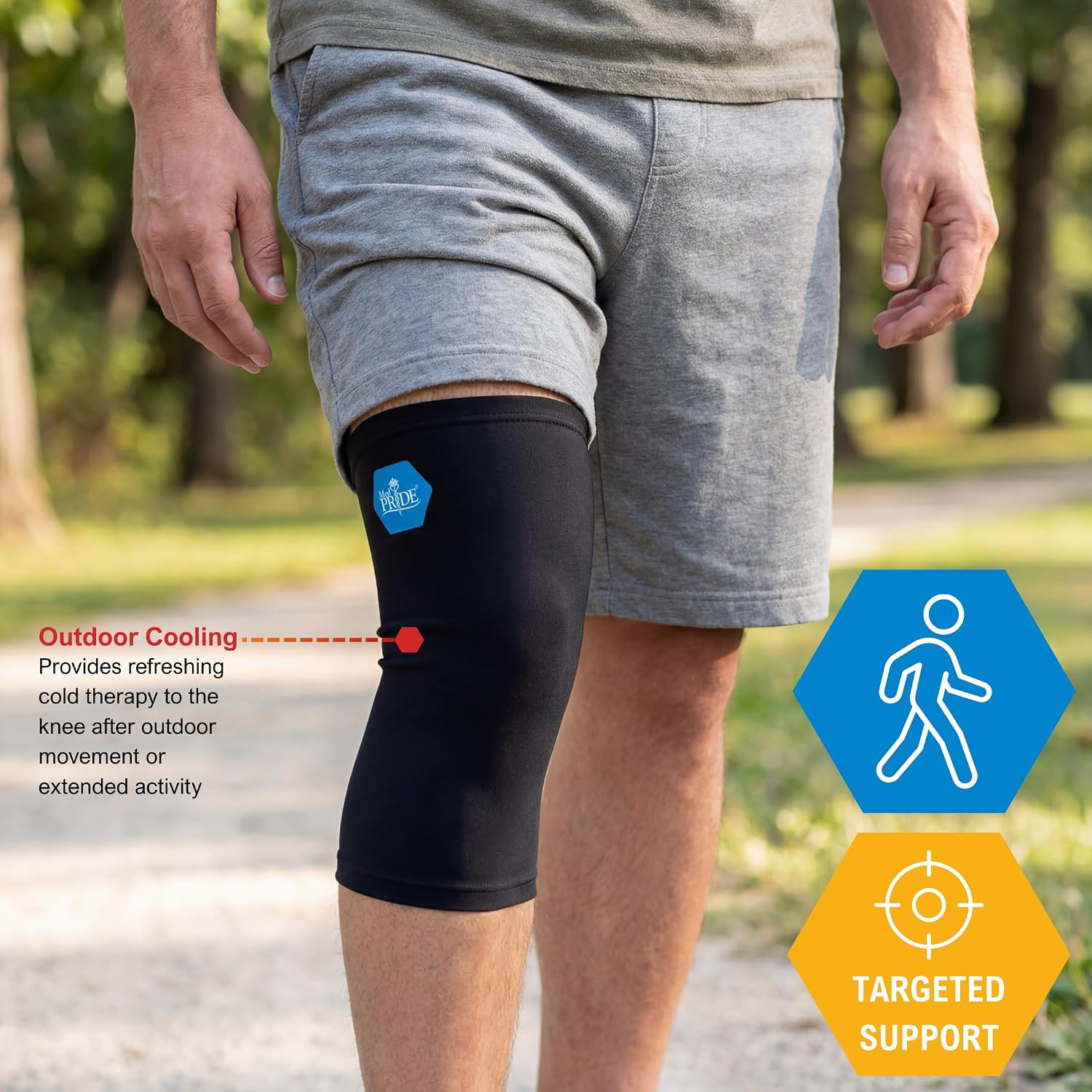 Gel Compression Sleeve for Elbow and Knee, Hot & Cold Therapy