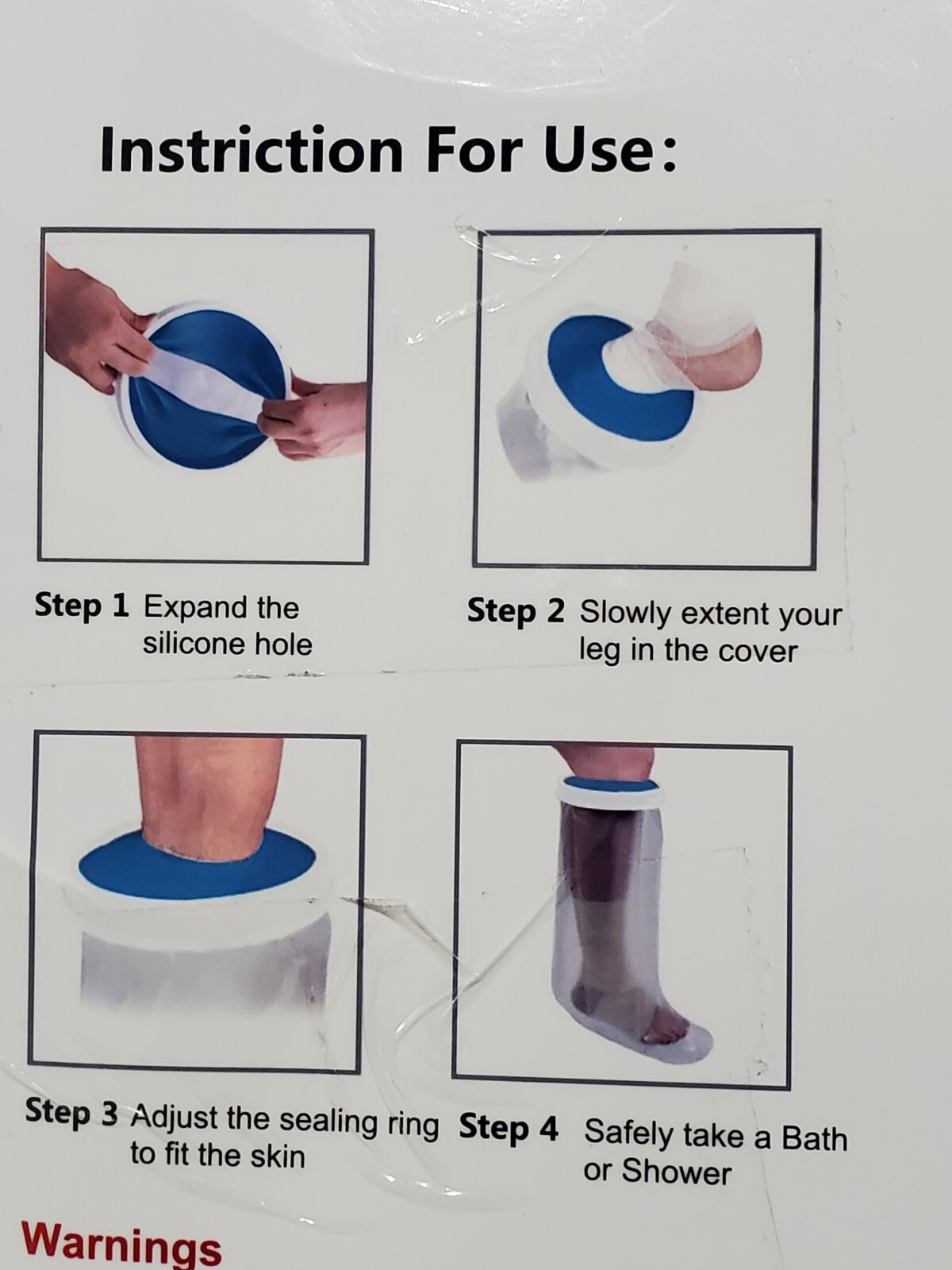Waterproof LEG cast cover Yunchi Wide Adult Short Leg Reusable Latex free NeW